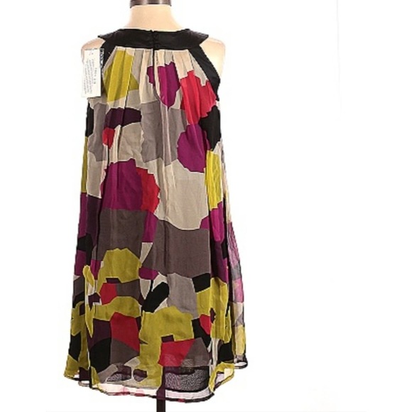 French Connection Silk Colorblock Cocktail Mini Dress Size 2 - Picture 11 of 11